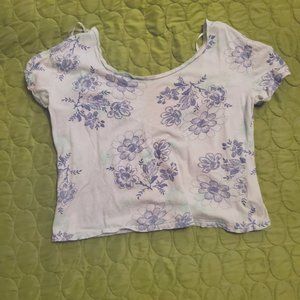 Urban Outfitters Ecote scoop neck flowery shirt.